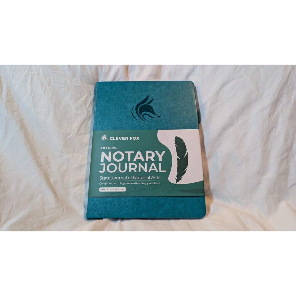 Clever Fox Notary Journal Teal